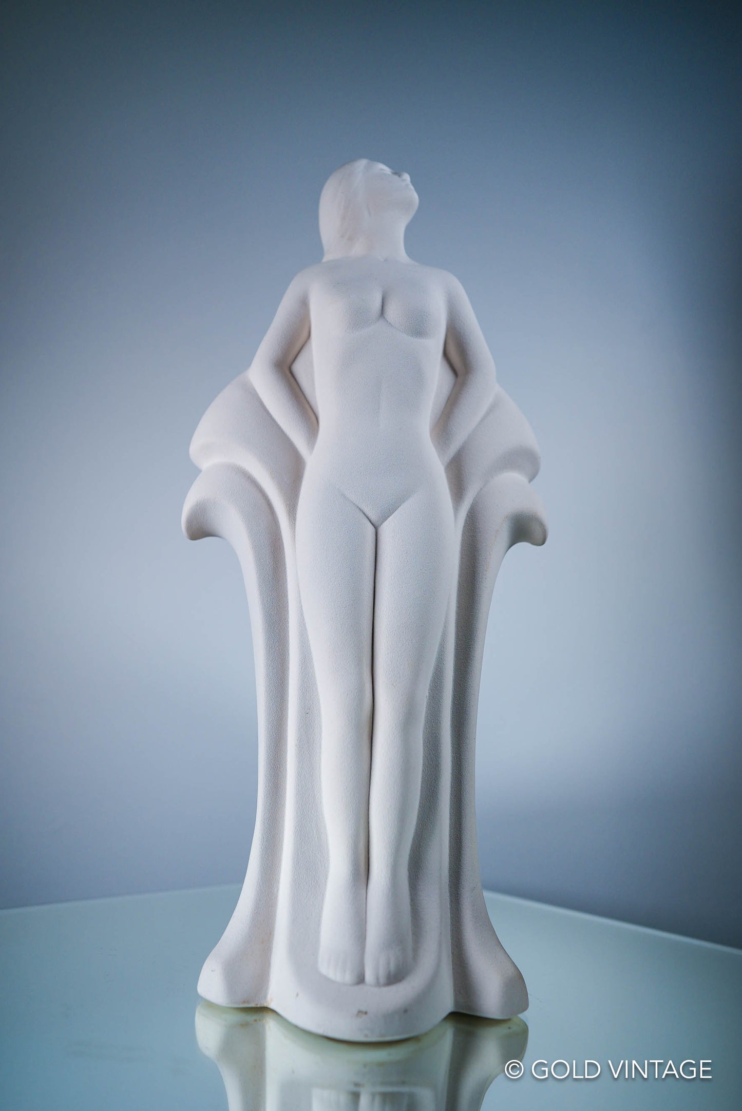 Venus rising from the waves - Vintage Art Deco ‘80s Ceramic Sculpture