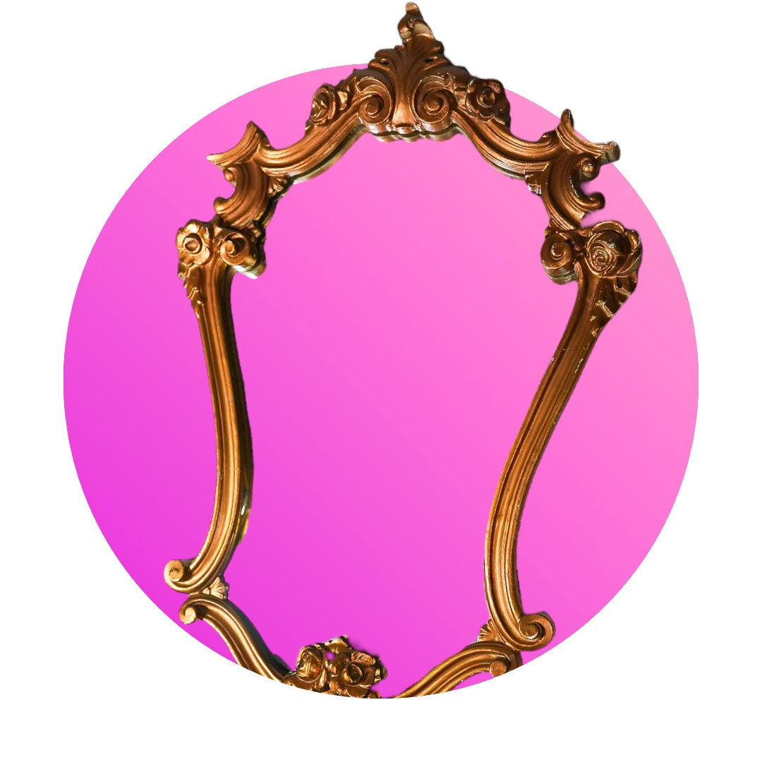 1970 Italian Baroque Gold Vintage Mirror