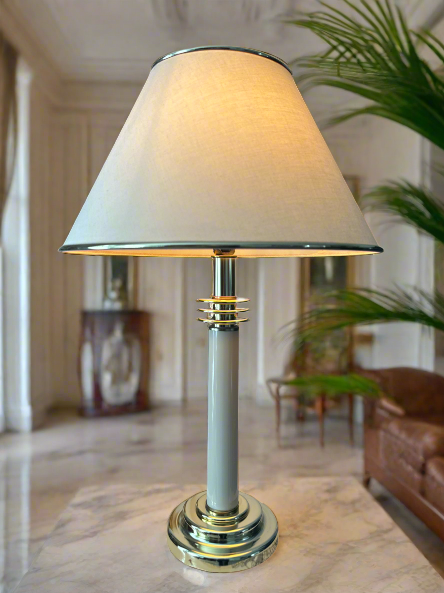 Classic Vintage Taupe Cream Lamp