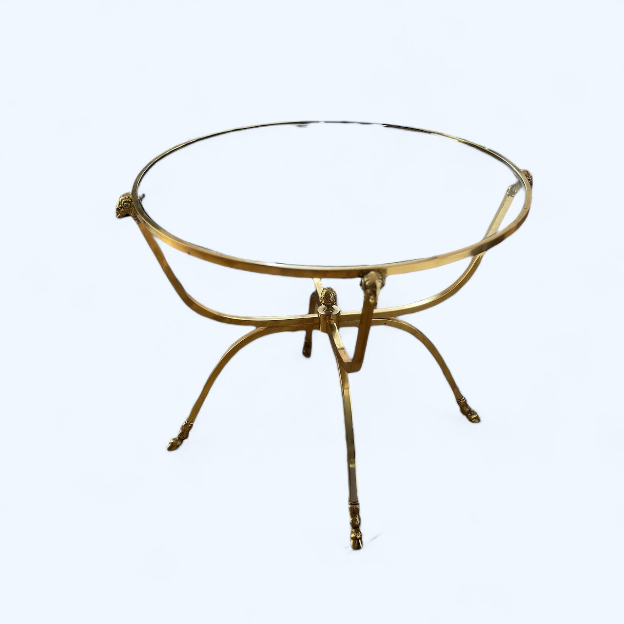 Luxury Aries Head Vintage Heavy Brass Coffee Table