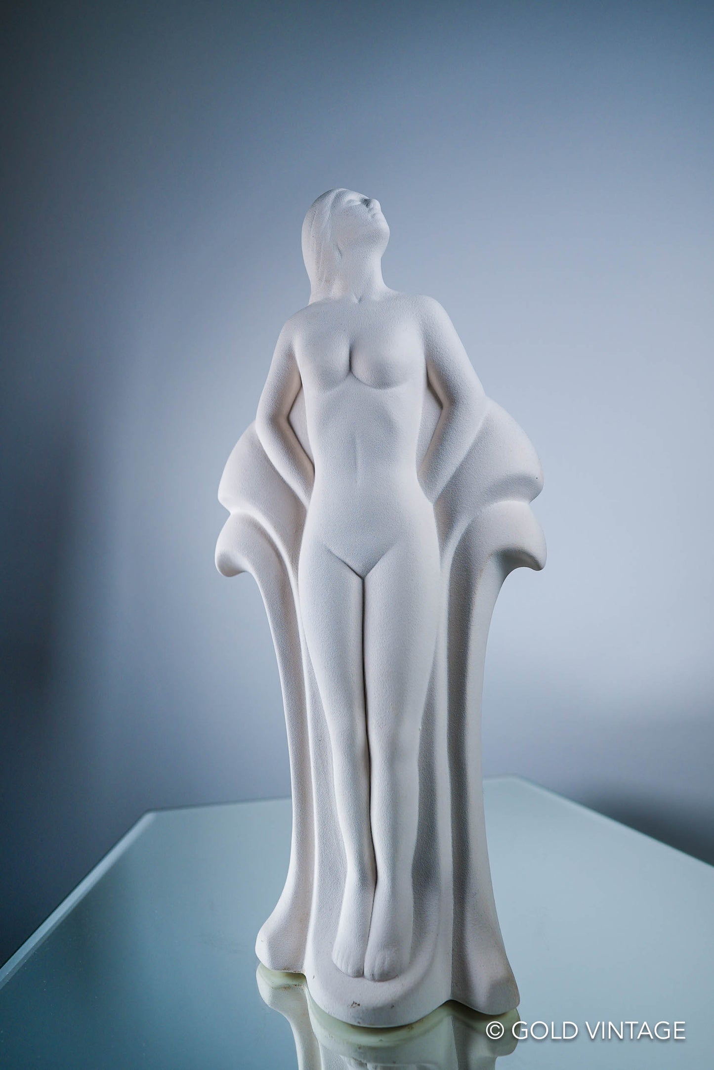 Venus rising from the waves - Vintage Art Deco ‘80s Ceramic Sculpture