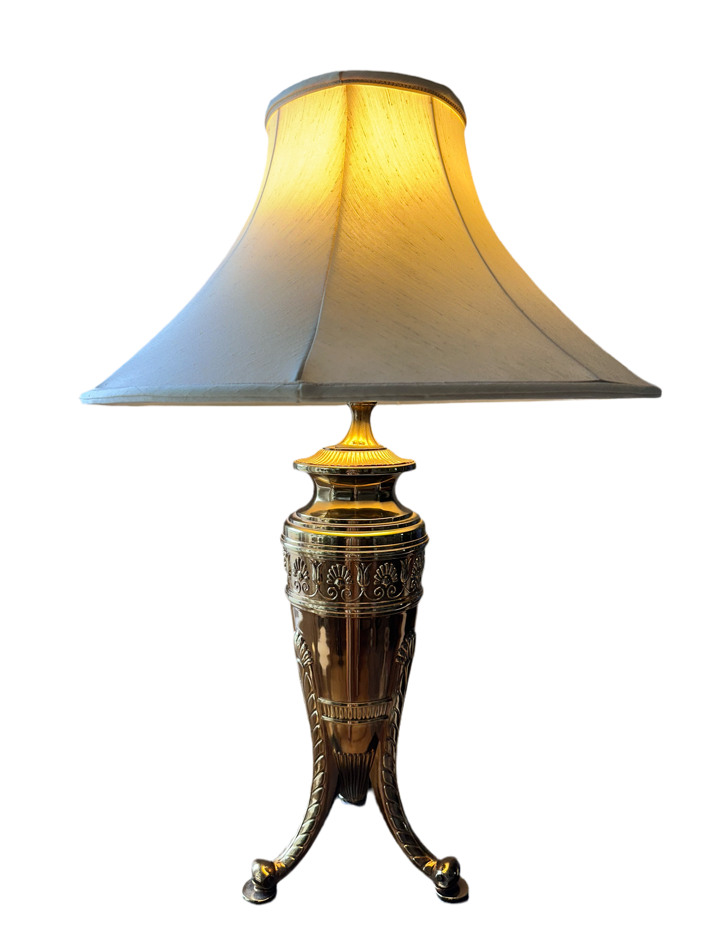 Luxurious Brass Lamp with 3 Light Intensity Bulb