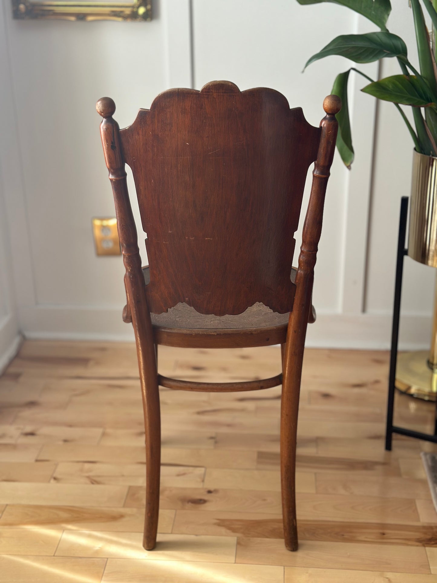 Antique Bistro Wooden Chair Austria by Michael Thonet 1880