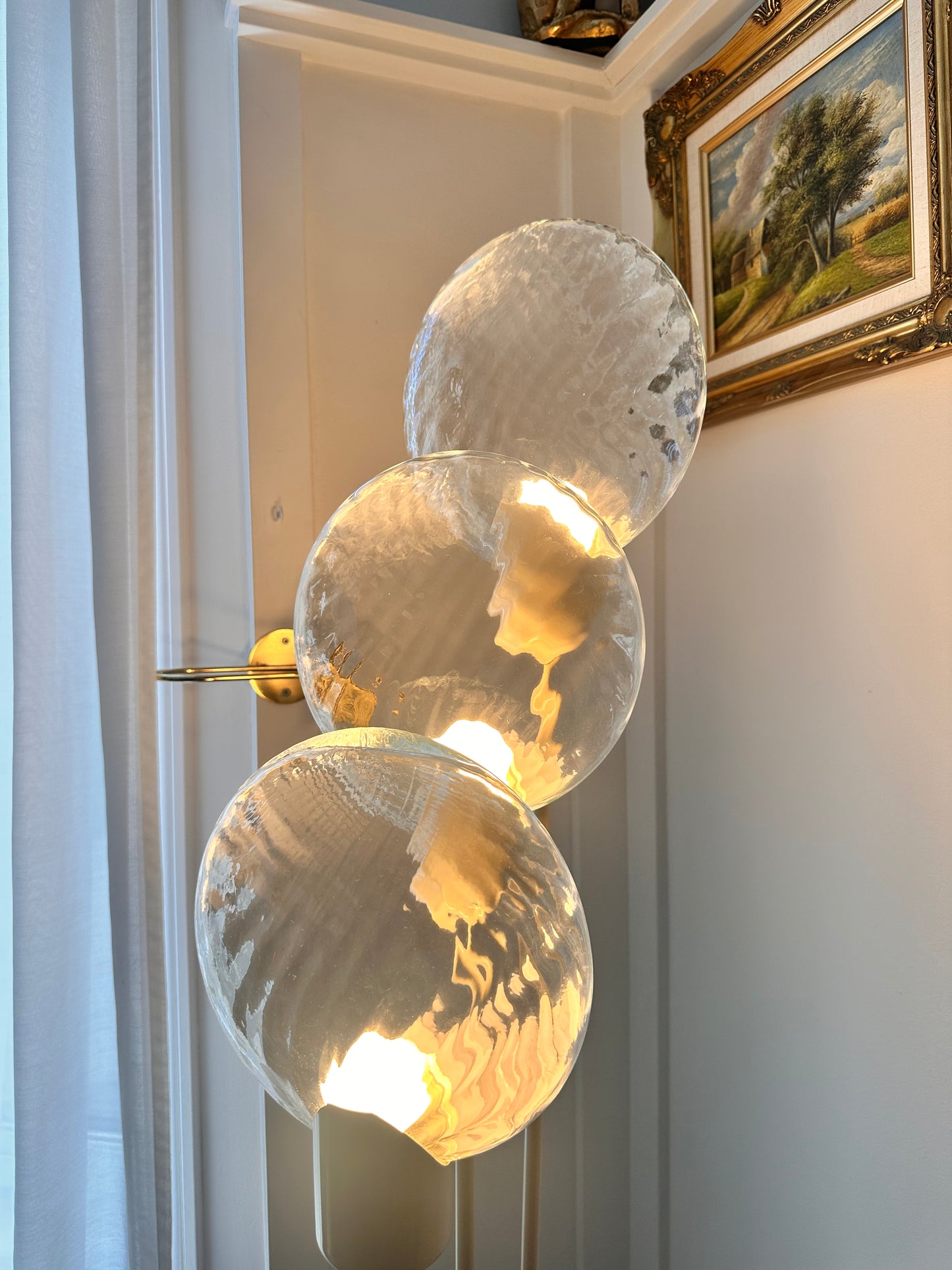 Lollipop Floor Lamp White Murano Vintage