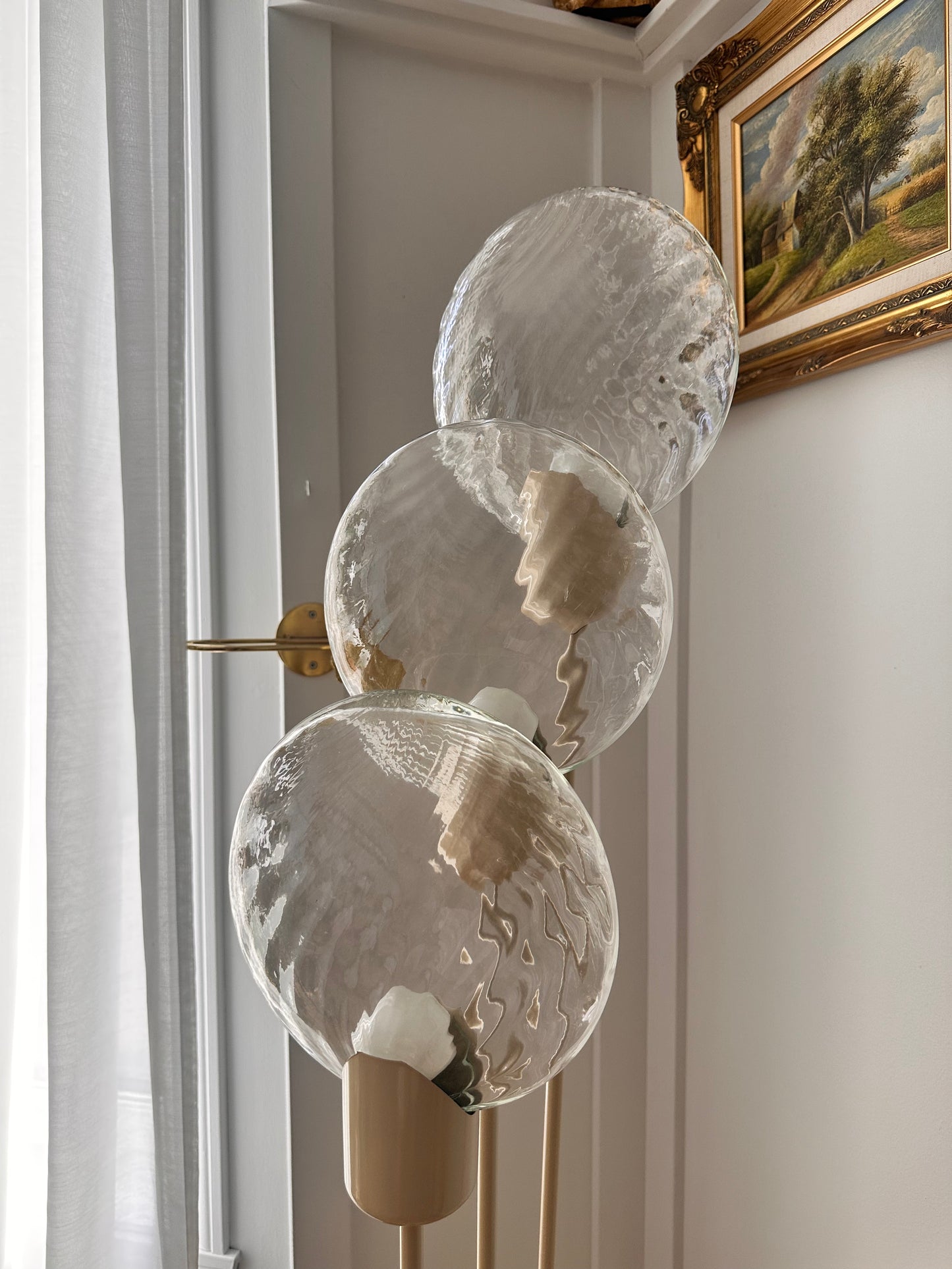 Lollipop Floor Lamp White Murano Vintage