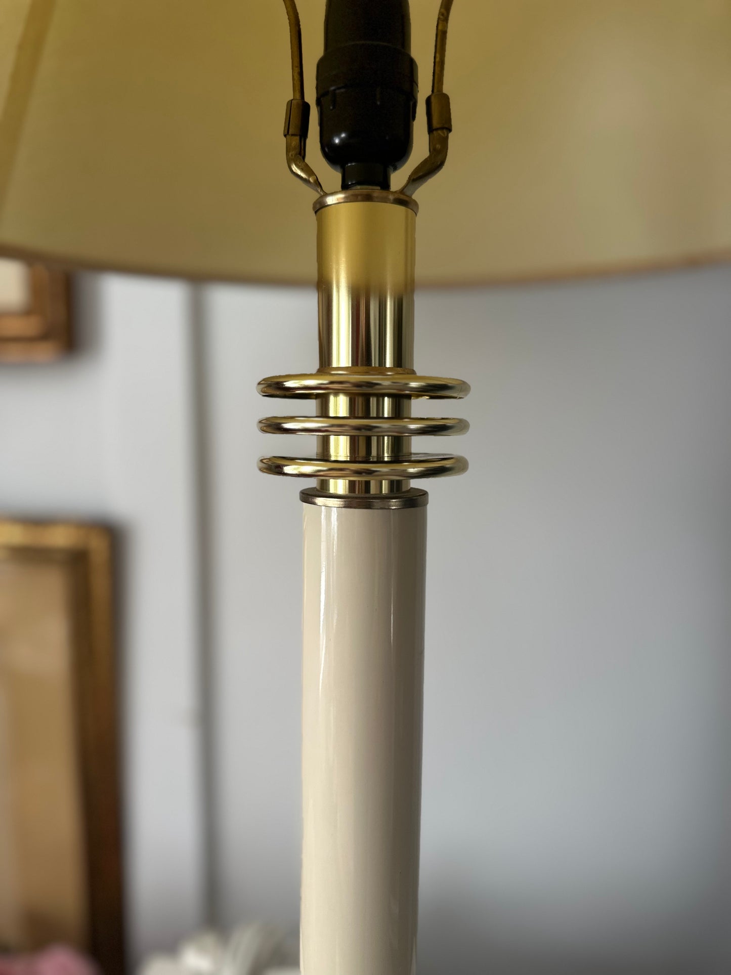 Classic Vintage Taupe Cream Lamp