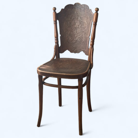 Antique Bistro Wooden Chair Austria by Michael Thonet 1880