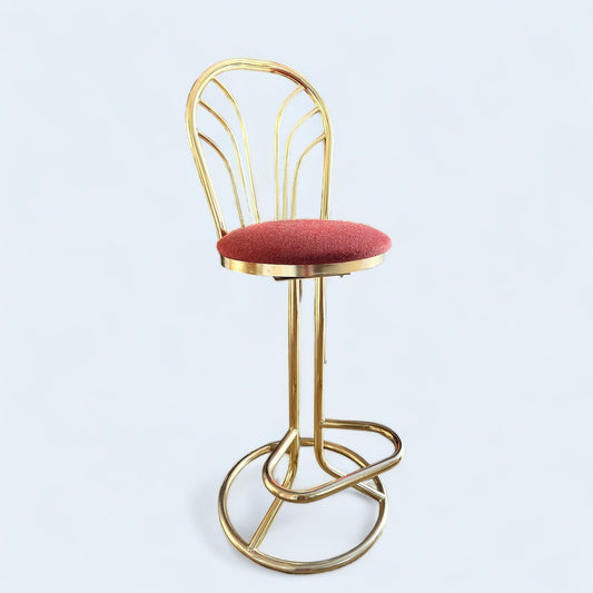 Hollywood Regency Vintage Brass Bar Stool